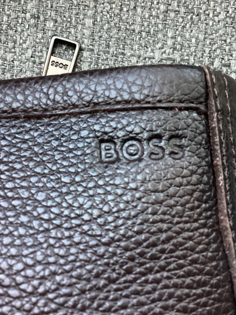 BOSS Julio Lugged Moc Toe Leather Boot, size 10